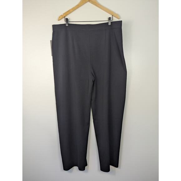 NWT Misook Black Wide Leg Knit Pull-On Pants - Picture 6 of 7